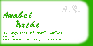 amabel mathe business card